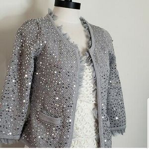Silver sequin sweater